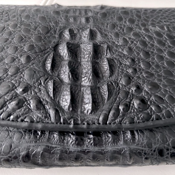 VINTAGE Textured Black Clutch Wallet Handbag - Picture 6 of 8